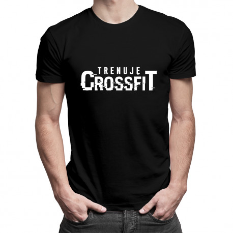 Trenuję crossfit - męska koszulka z nadrukiem