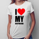 I love my boyfriend - damska koszulka z nadrukiem