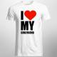 I love my girlfriend - męska koszulka z nadrukiem
