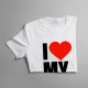 I love my girlfriend - męska koszulka z nadrukiem