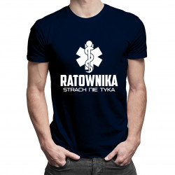 Ratownika strach nie tyka - męska koszulka z nadrukiem