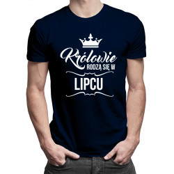 Królowie rodzą się w lipcu - męska koszulka z nadrukiem