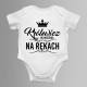Królewicz do noszenia na rękach - body dziecięce z nadrukiem