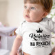 Królewicz do noszenia na rękach - body dziecięce z nadrukiem