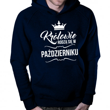 Królowie rodzą się w październiku – męska bluza z nadrukiem