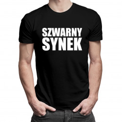 Szwarny synek - męska koszulka z nadrukiem
