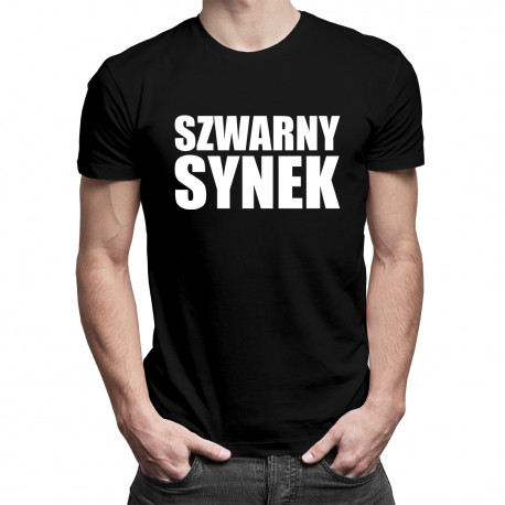 Szwarny synek - męska koszulka z nadrukiem