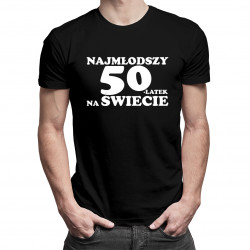 Najmłodszy 50-latek na świecie - męska koszulka z nadrukiem