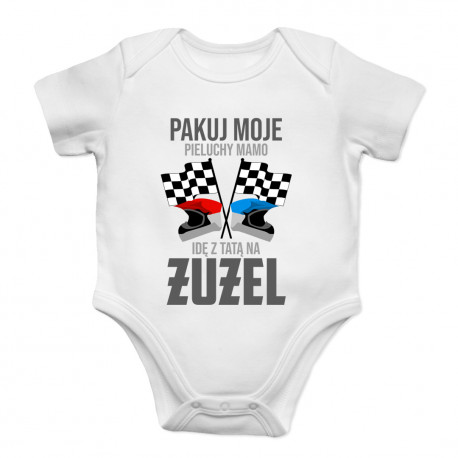 Pakuj moje pieluchy mamo - żużel - body dziecięce z nadrukiem