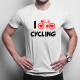 I love cycling -męska koszulka z nadrukiem