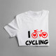 I love cycling -męska koszulka z nadrukiem