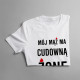 Mój mąż ma cudowną żonę - damska koszulka z nadrukiem