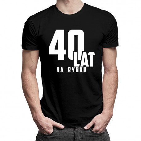40 lat na rynku - męska koszulka z nadrukiem