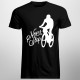 Never stop riding - męska koszulka z nadrukiem