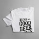 Drink good beer with good friends - męska koszulka z nadrukiem