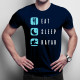 Eat, sleep, kayak - męska koszulka z nadrukiem