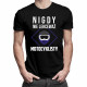 Nigdy nie lekceważ motocyklisty - męska koszulka z nadrukiem