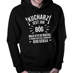 Kucharz jest jak bóg - męska bluza z kapturem