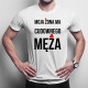 Moja żona ma cudownego męża - męska koszulka z nadrukiem