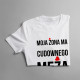 Moja żona ma cudownego męża - męska koszulka z nadrukiem