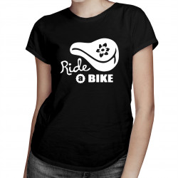 Ride a bike – lady style - damska koszulka z nadrukiem
