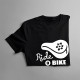 Ride a bike – lady style - damska koszulka z nadrukiem