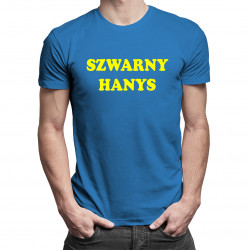 Szwarny hanys - męska koszulka z nadrukiem