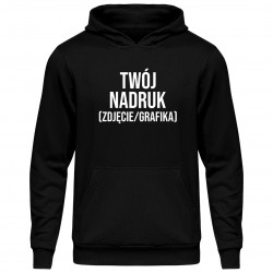 Męska bluza z własnym nadrukiem (bluza z kapturem)