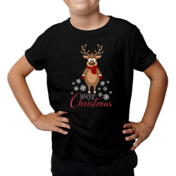 Merry Christmas - reniferek - koszulka dziecięca z nadrukiem
