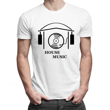 House Music - męska koszulka z nadrukiem