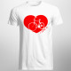 I Love It (my bike) - męska koszulka z nadrukiem