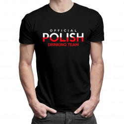 Official polish drinking team - męska koszulka z nadrukiem