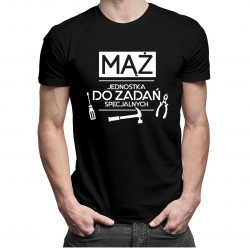 Mąż jednostka do zadań specjalnych - męska koszulka z nadrukiem