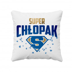 Super chłopak  - poduszka z nadrukiem