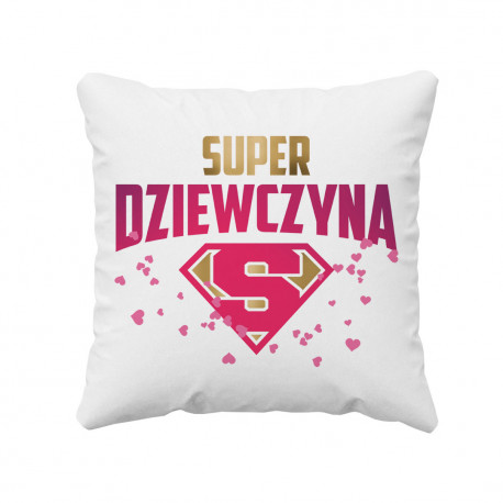 Super dziewczyna - poduszka z nadrukiem