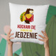 Kocham Cię bardziej niż jedzenie - poduszka z nadrukiem