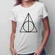 Deathly Hallows - damska koszulka z nadrukiem