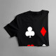 Playing Cards  - trefl, pik, kier, karo - damska koszulka z nadrukiem