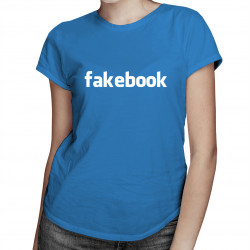 Fakebook - damska koszulka z nadrukiem
