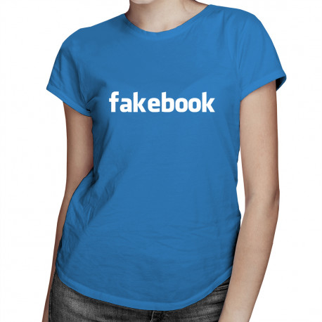 Fakebook - damska koszulka z nadrukiem