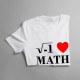 I love math - damska koszulka z nadrukiem