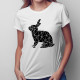 Geometric Bunny - damska koszulka z nadrukiem