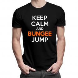 Keep calm - bungee - męska koszulka z nadrukiem