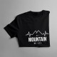 No mountain no life - damska koszulka z nadrukiem