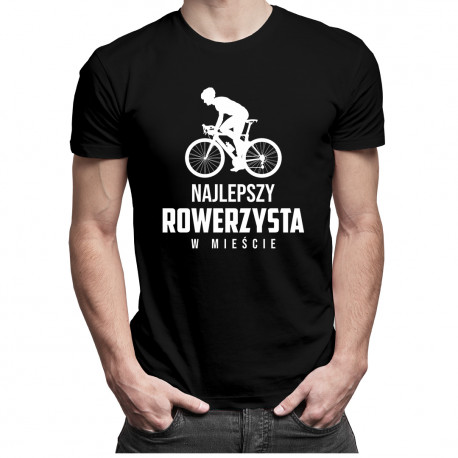 Najlepszy rowerzysta w mieście - męska koszulka z nadrukiem