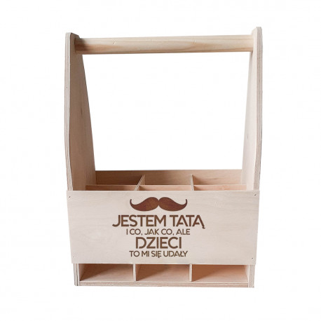 Jestem tatą i co, jak co, ale dzieci to mi się udały - drewniane nosidło z grawerem