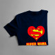 Super mama v2 - damska koszulka z nadrukiem