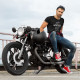 Jestem super motocyklistą, jestem też super tatą i mężem - męska koszulka z nadrukiem