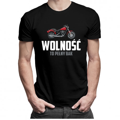 Wolność to pełny bak - męska koszulka z nadrukiem