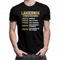 Lakiernik - stawka godzinowa - męska koszulka z nadrukiem